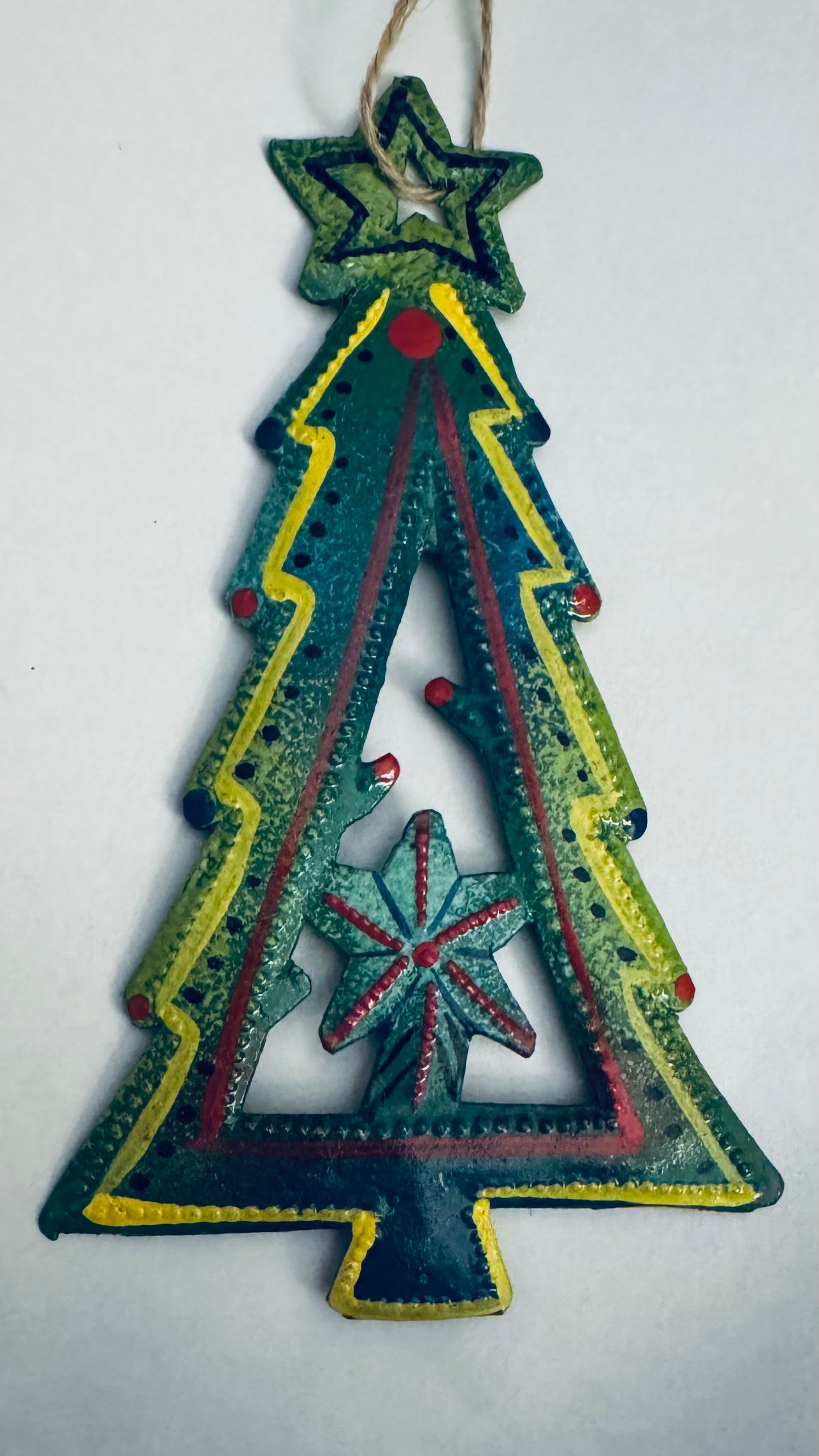 Tree with Cut-out Stars
Haitian Metal Drum
Christmas Ornament (5" x
3"')