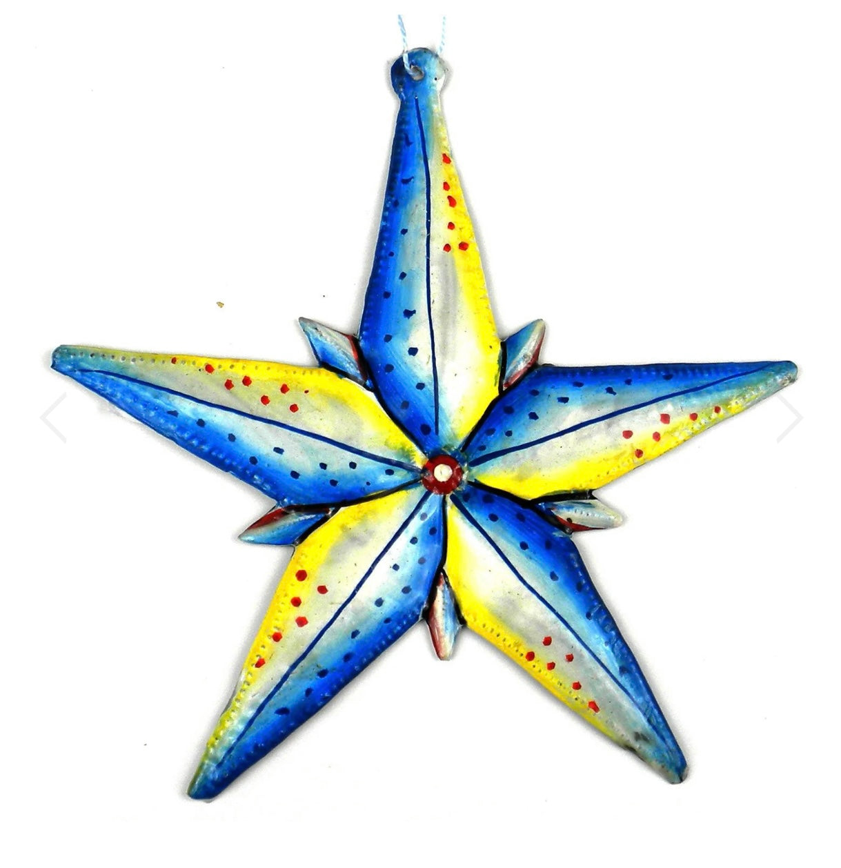 BRIGHT STAR HAITIAN METAL DRUM CHRISTMAS ORNAMENT