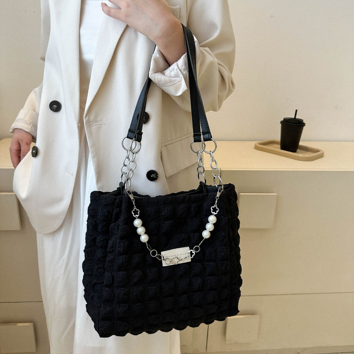 Bubble Textured Tote Bag