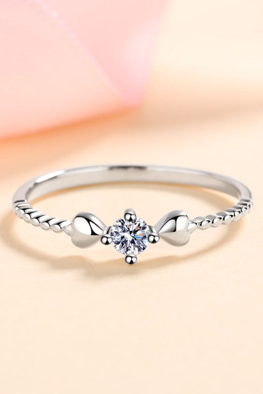 Moissanite Heart 925 Sterling Silver Ring