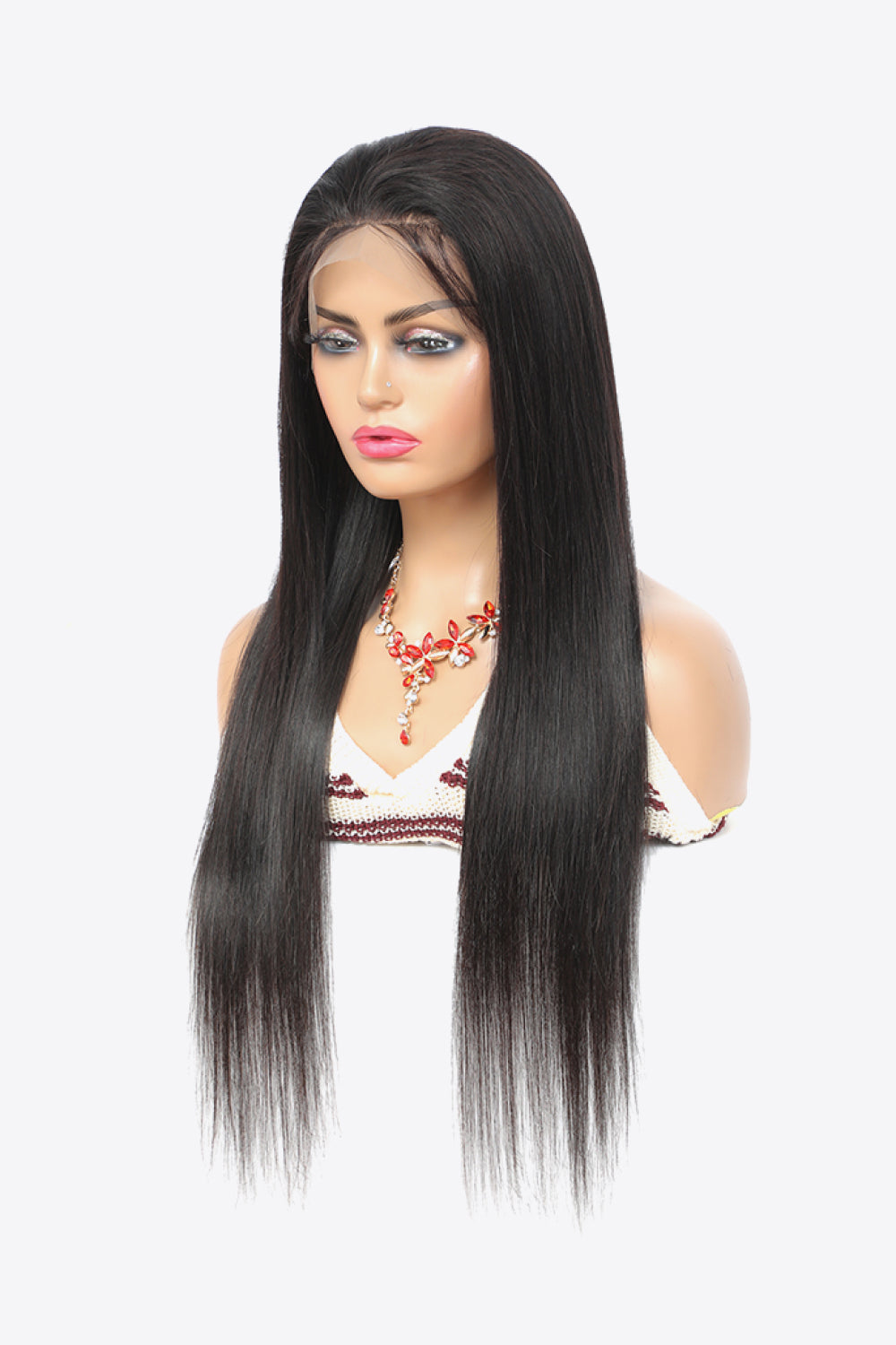 18" 13*4" Natural Human Wigs in Black 150% Density