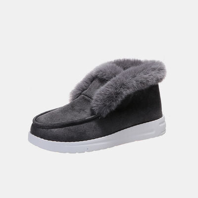 Furry Suede Snow Boots