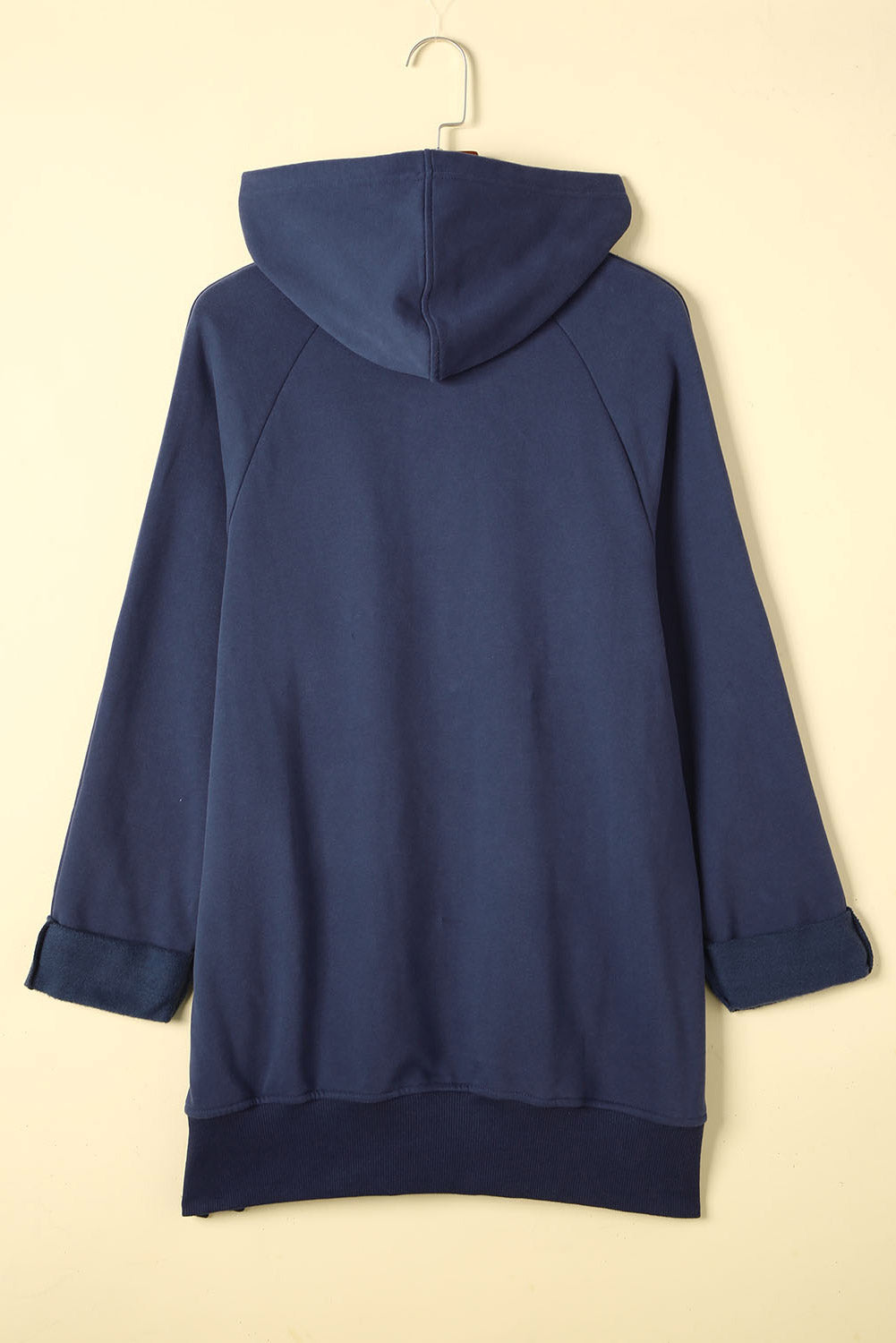 Side Slit Raglan Sleeve Hoodie