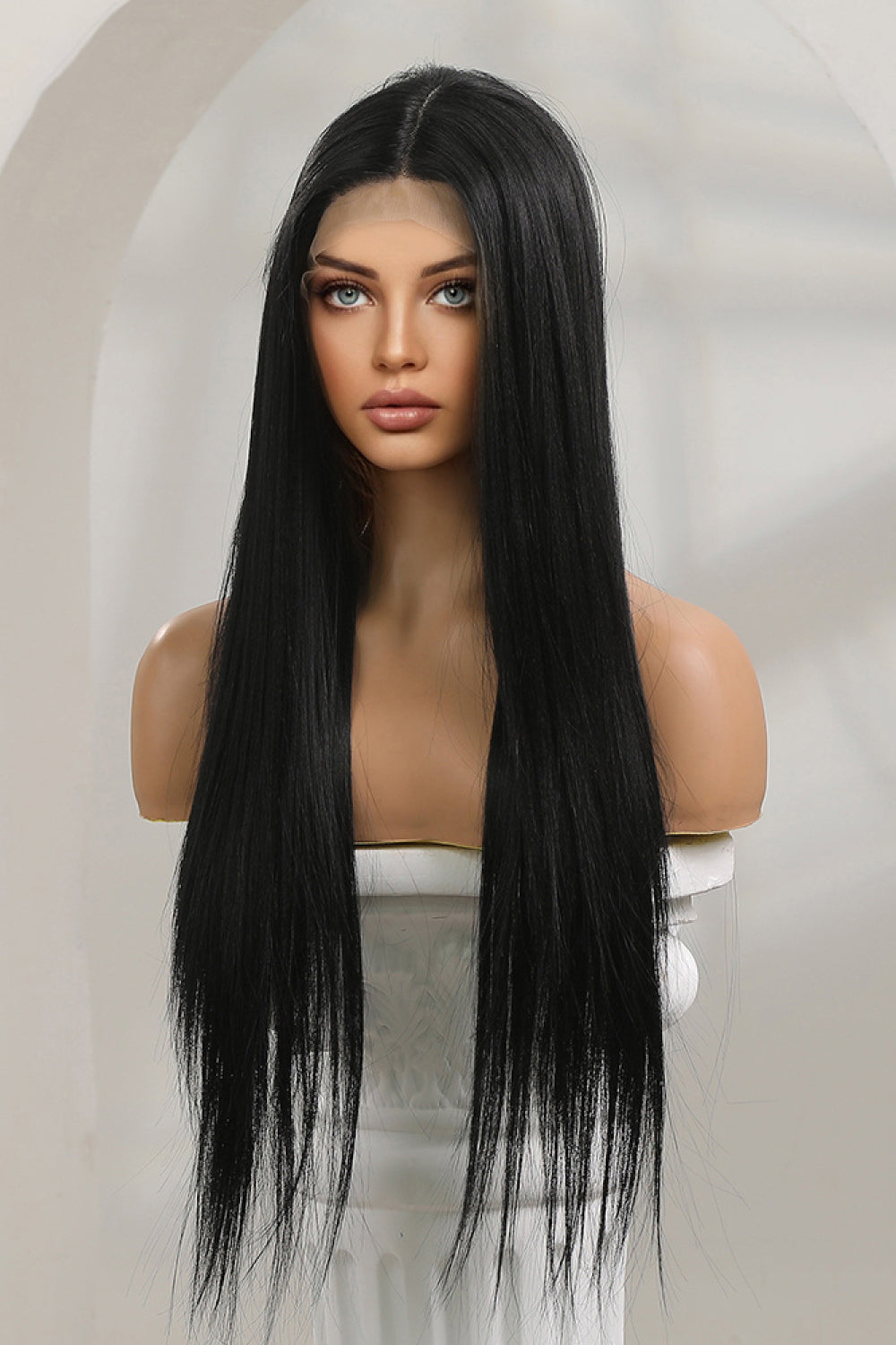 13*2" Long Lace Front Straight Synthetic Wigs 26" Long 150% Density