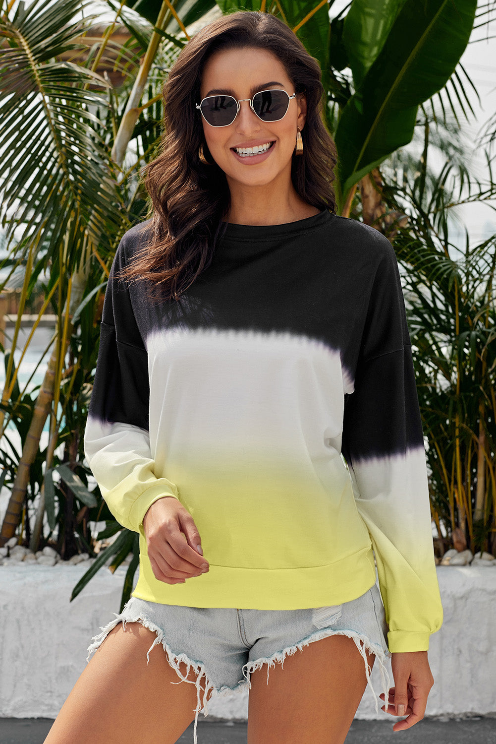 Drop Shoulder Round Neck Sweatshirt