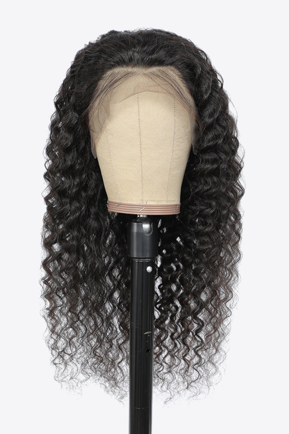 20” 13*4“ Lace Front Curly Wigs Human Virgin Hair in Natural Color 150% Density