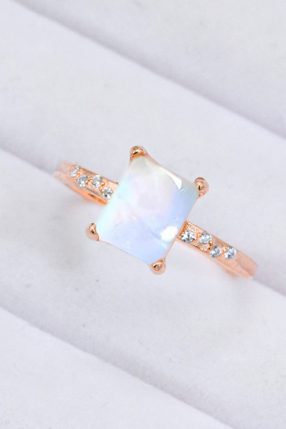 Square Moonstone Ring