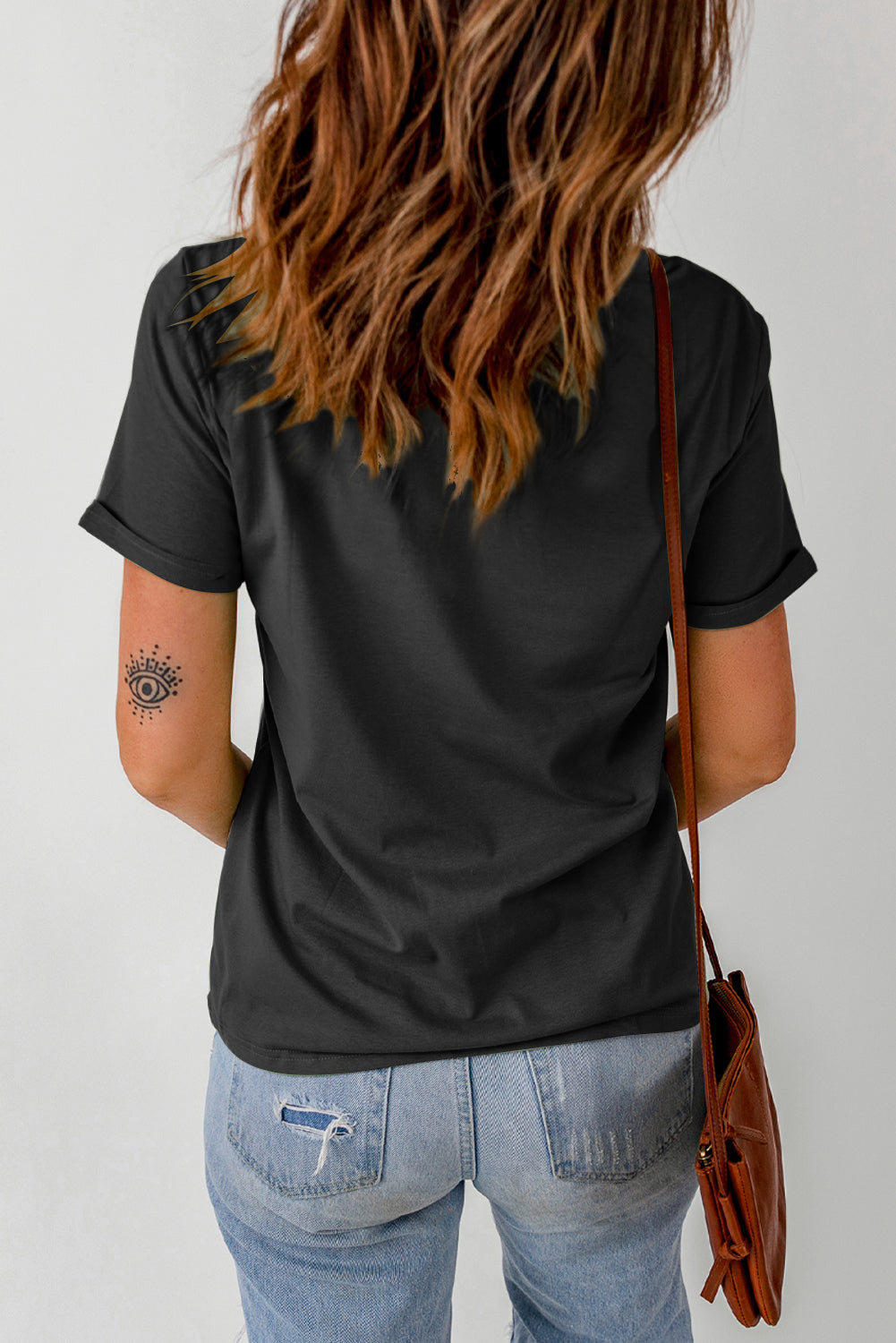 Pumpkin Graphic Cuffed Tee