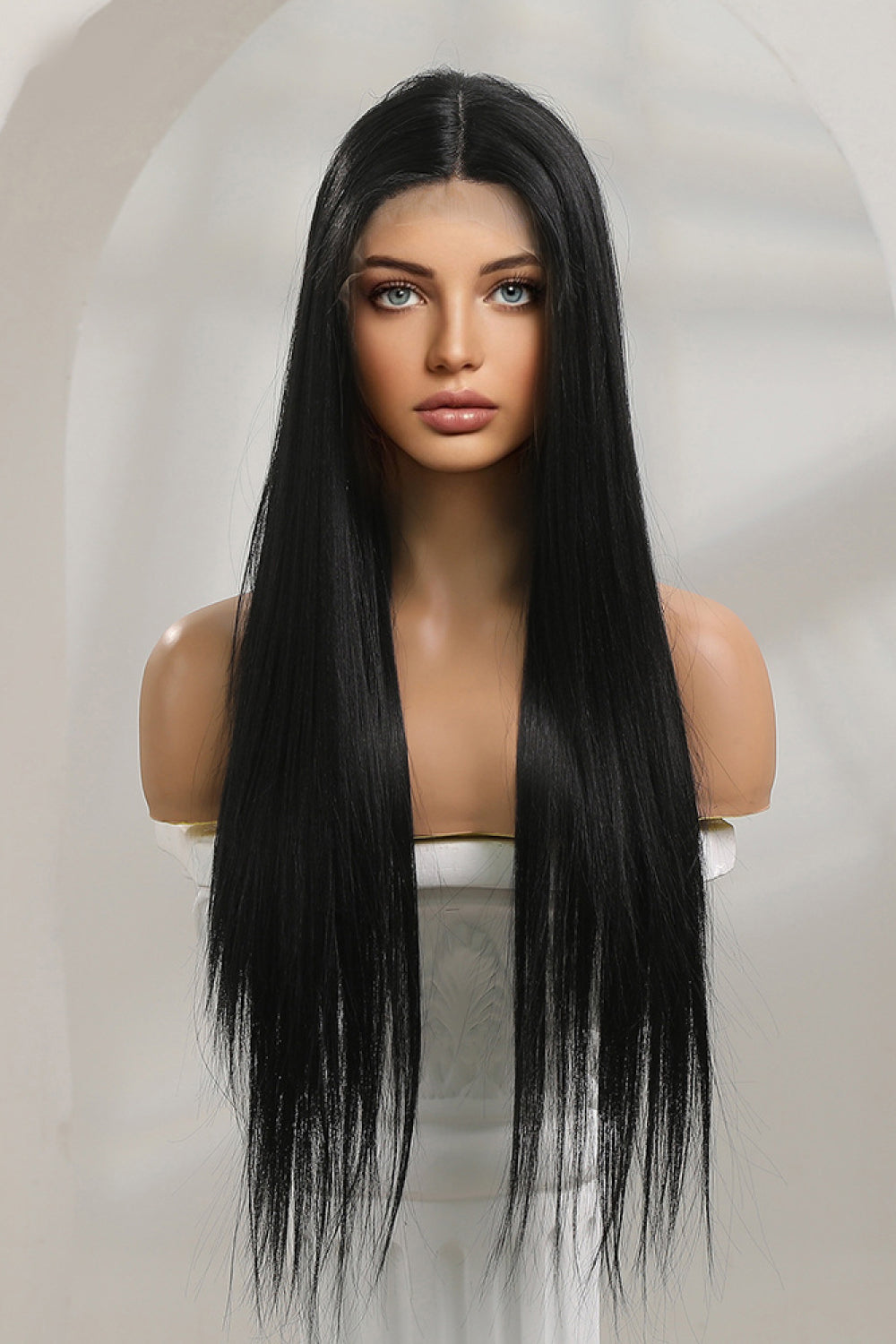 13*2" Long Lace Front Straight Synthetic Wigs 26" Long 150% Density