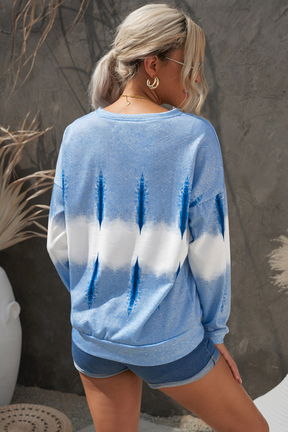 Drop Shoulder Round Neck Sweatshirt