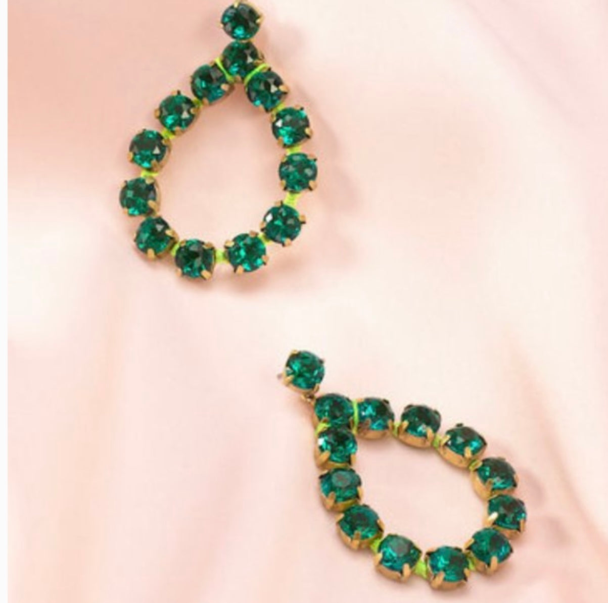 Stella & Dot Green Neon Dream Earrings